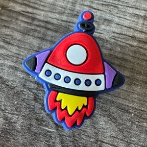 Red Rocket Ship CROCS Jibbitz Shoe Charm 5/$20